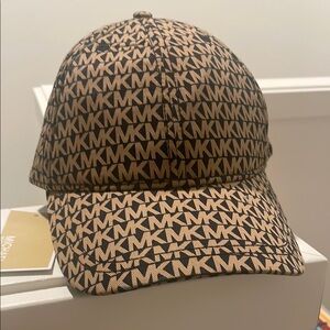 Michael Kors Tan and Black Logo Cap